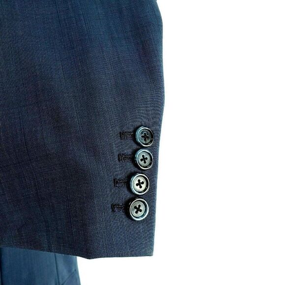 Hickey Freeman Barney's New York Wool 2‎ Button Bla - Picture 4 of 12